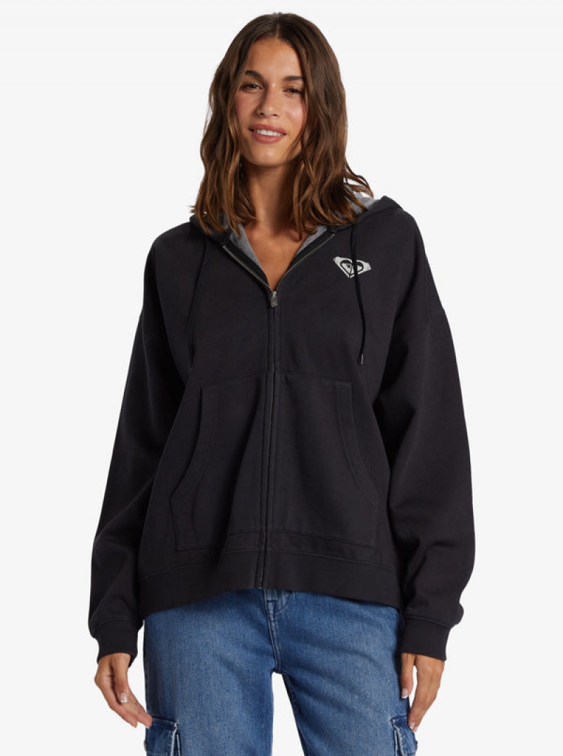 Roxy Lineup Oversized Zip-Up Hoodie | JXTN-32907