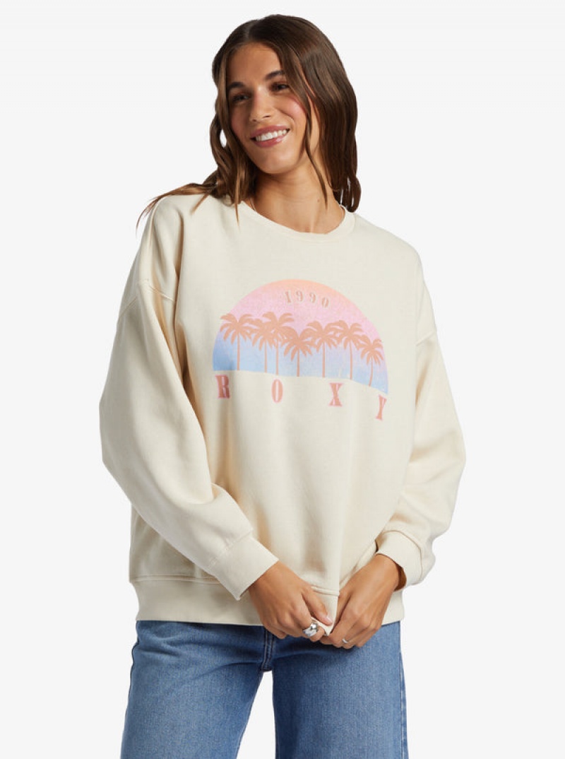 Roxy Morning Hike Crew Neck Hoodie | LJTU-41079