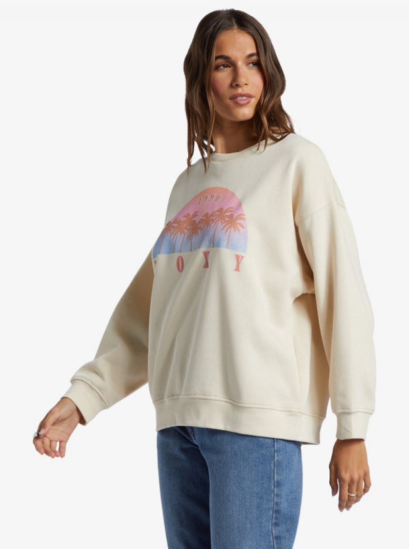 Roxy Morning Hike Crew Neck Hoodie | LJTU-41079