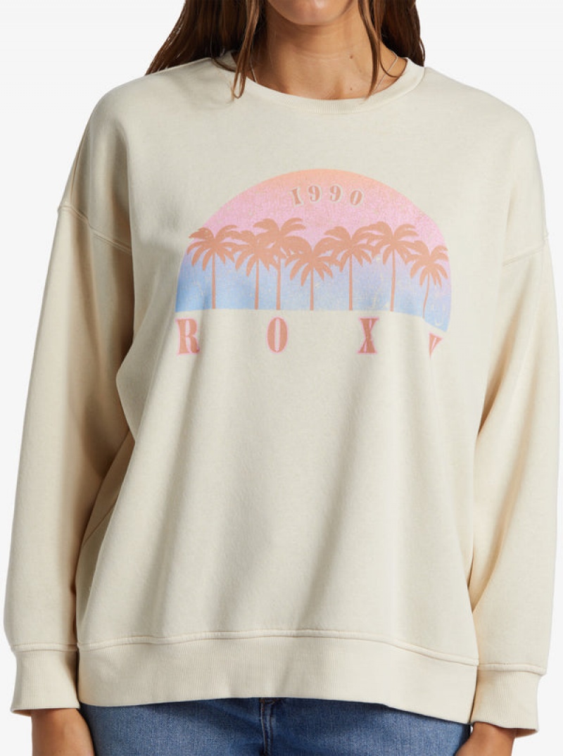 Roxy Morning Hike Crew Neck Hoodie | LJTU-41079