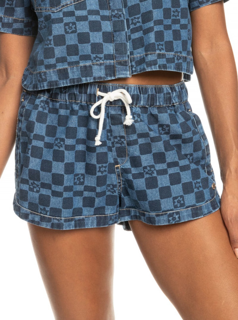 Roxy New Impossible Printed Denim Shorts | 57694TUAY