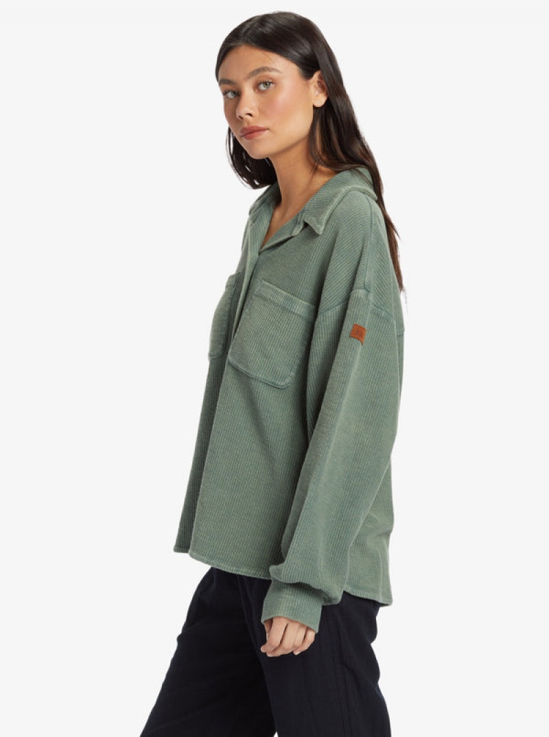 Roxy Off Duty Knit Shacket Tops | 47053HDAR