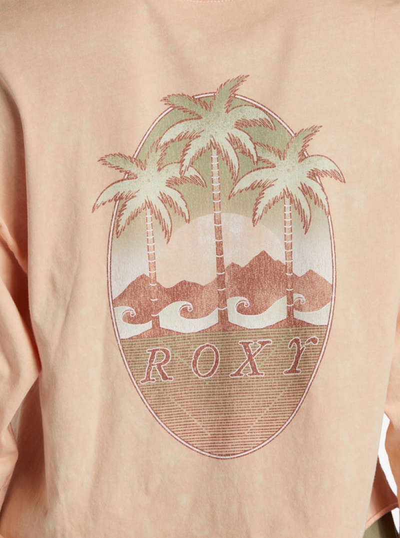 Roxy Palm Arcana Cropped Oversized Long Sleeve Hoodie | GVWD-58132