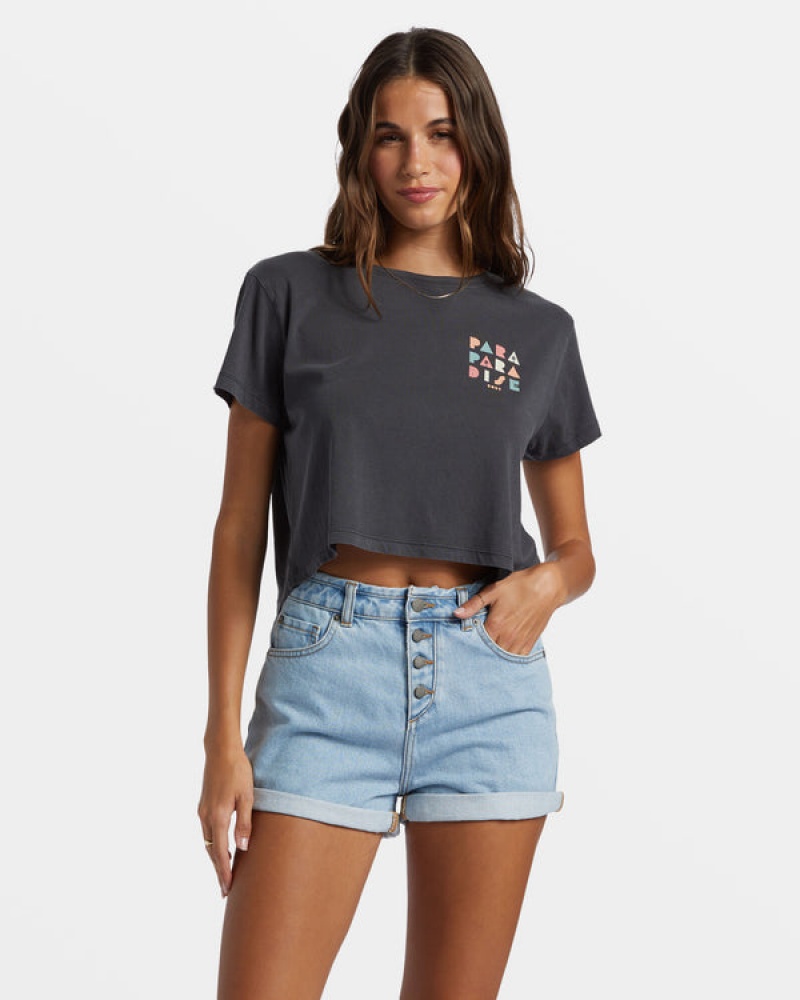 Roxy Para Paradise Cropped T Shirts | 08143HCYP