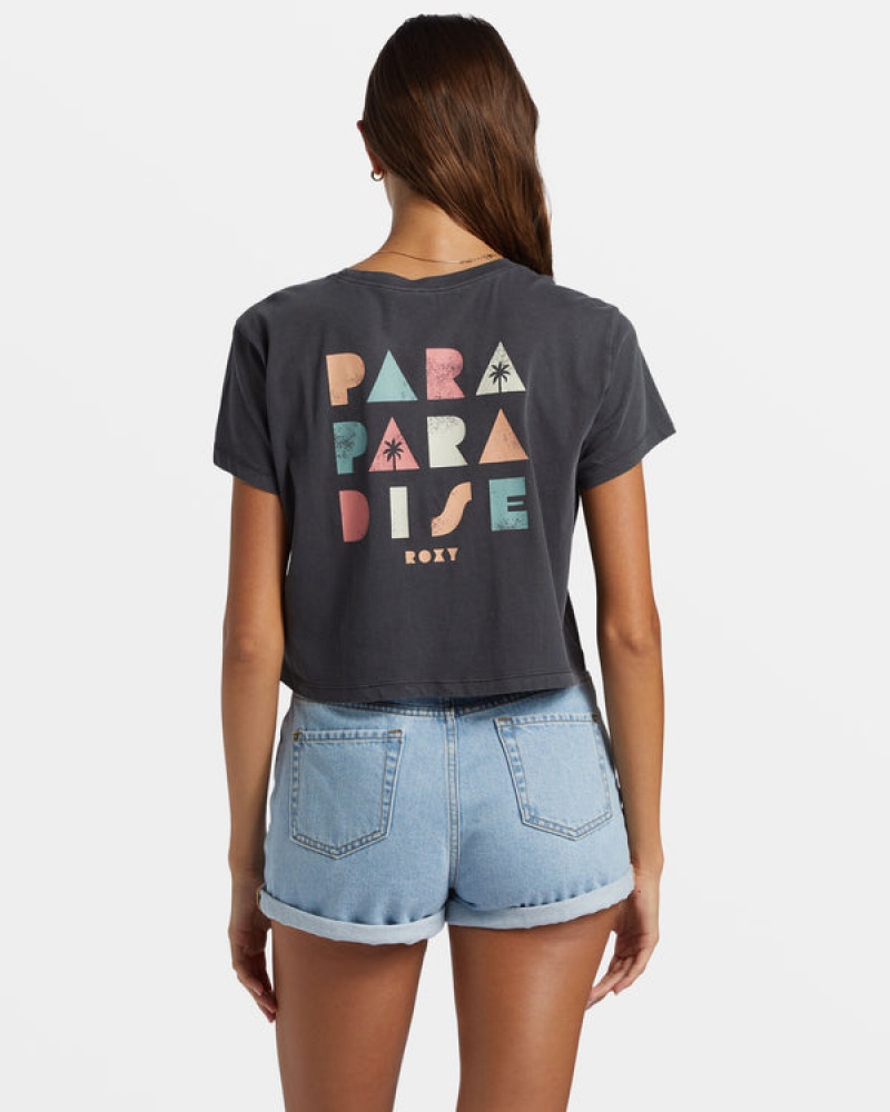 Roxy Para Paradise Cropped T Shirts | 08143HCYP