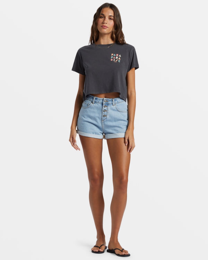 Roxy Para Paradise Cropped T Shirts | 08143HCYP