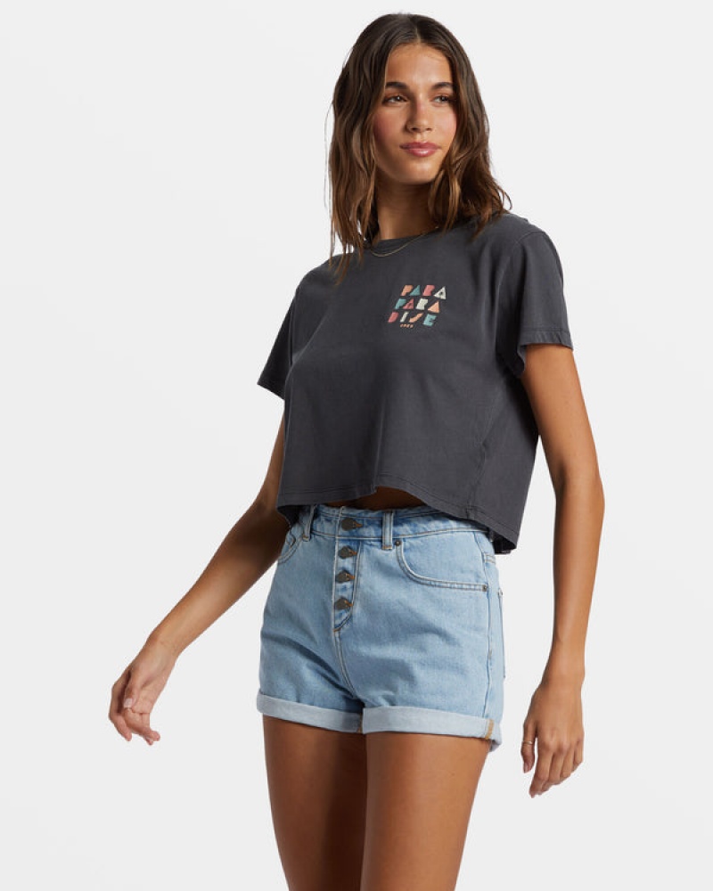 Roxy Para Paradise Cropped T Shirts | 08143HCYP