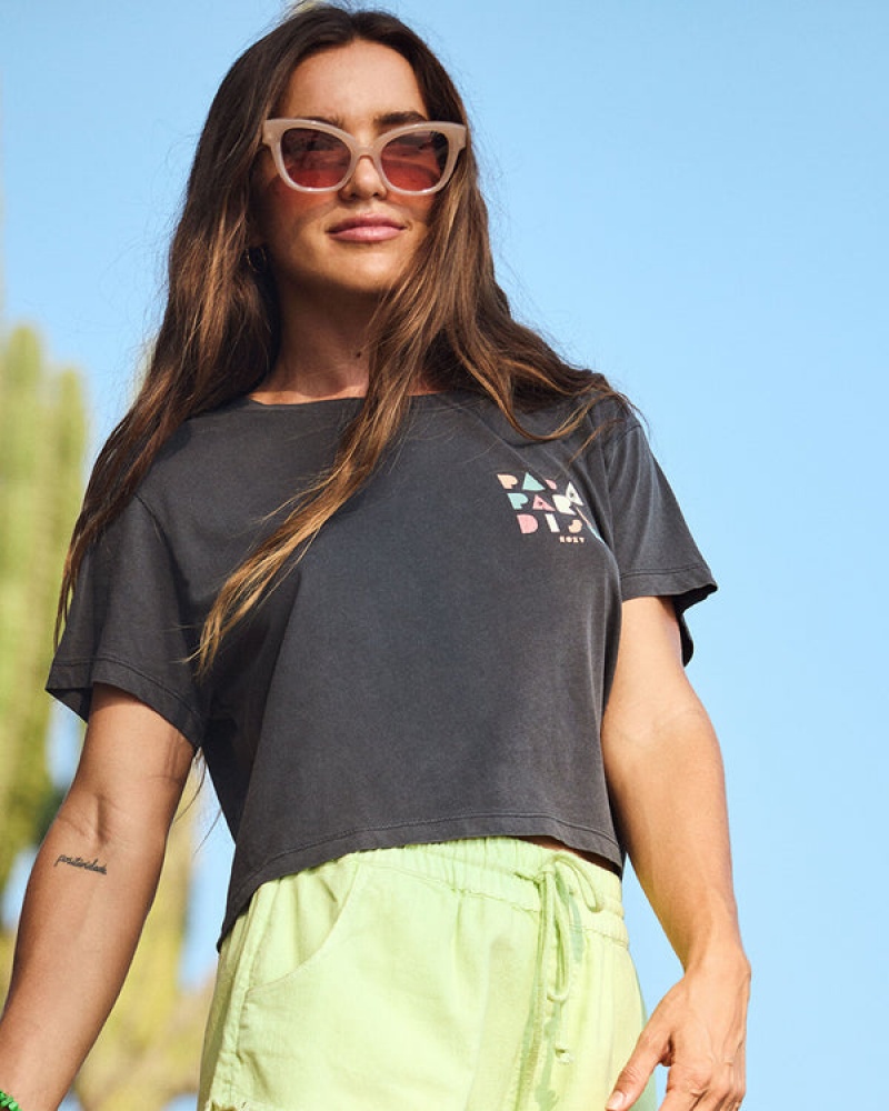 Roxy Para Paradise Cropped T Shirts | 08143HCYP