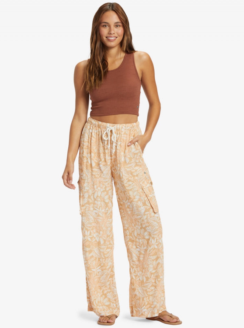 Roxy Precious High-Waist Printed Cargo Pants | OSWI-91852