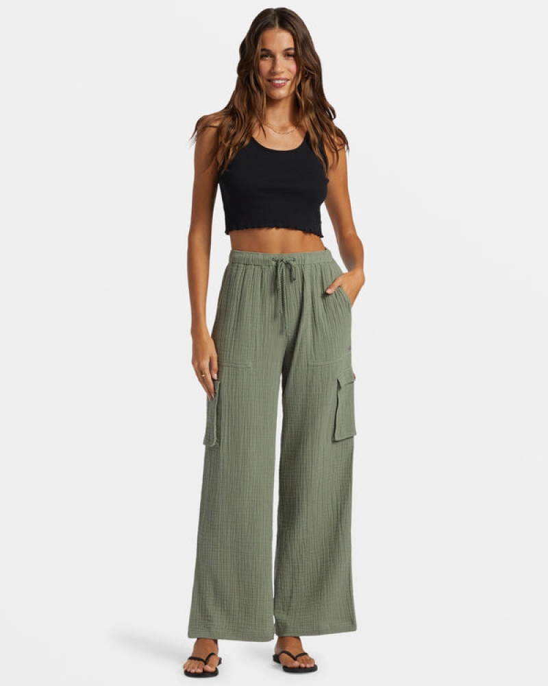 Roxy Precious High-Waist Solid Cargo Pants | NKSR-30714