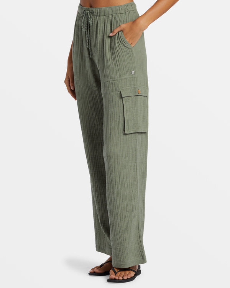 Roxy Precious High-Waist Solid Cargo Pants | NKSR-30714