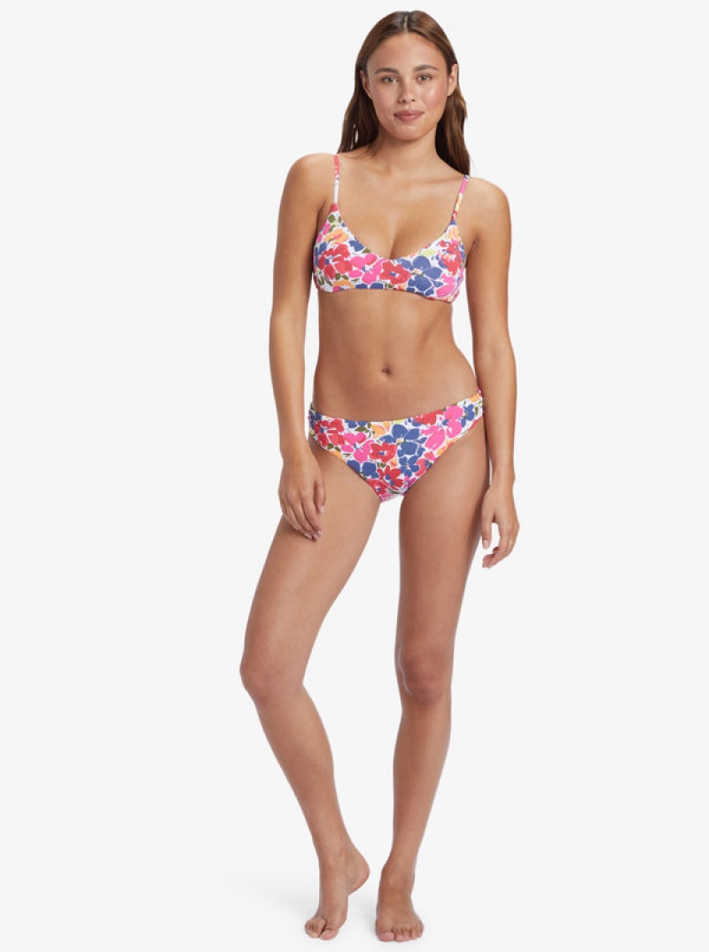 Roxy Printed Beach Classics Athletic Triangle Bikini Tops | IGLA-42597