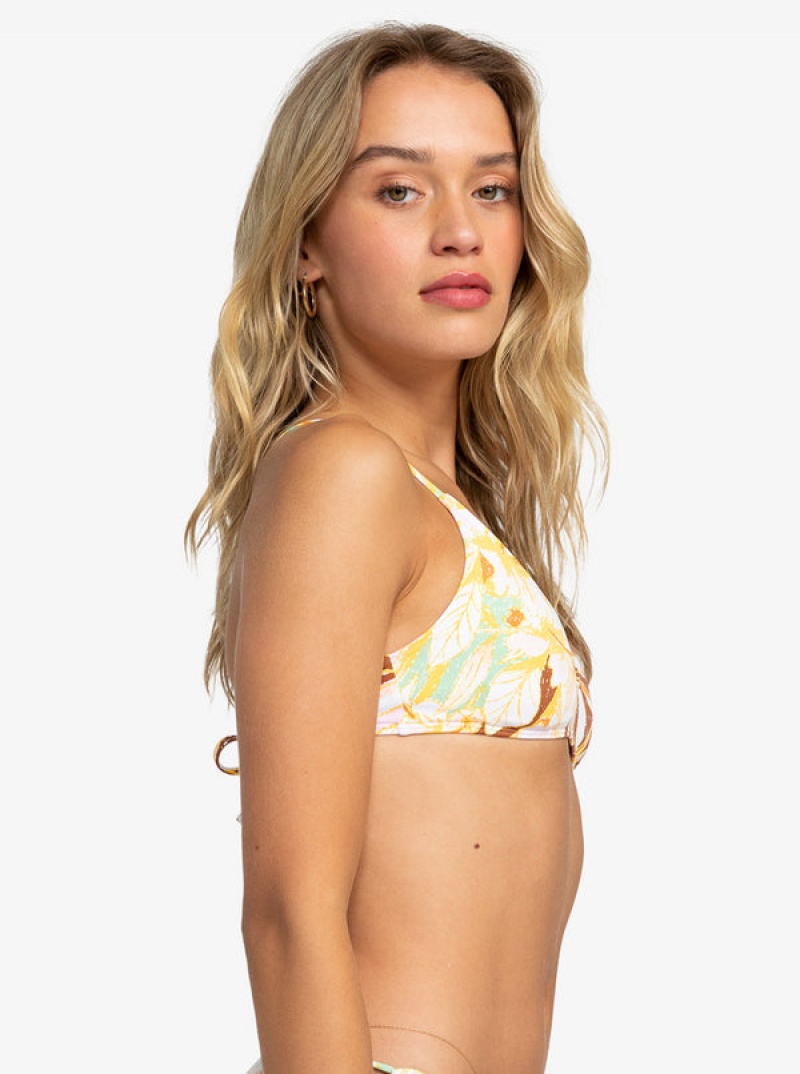 Roxy Printed Beach Classics Ba Athl Triangle Bikini Tops | XYLU-61482