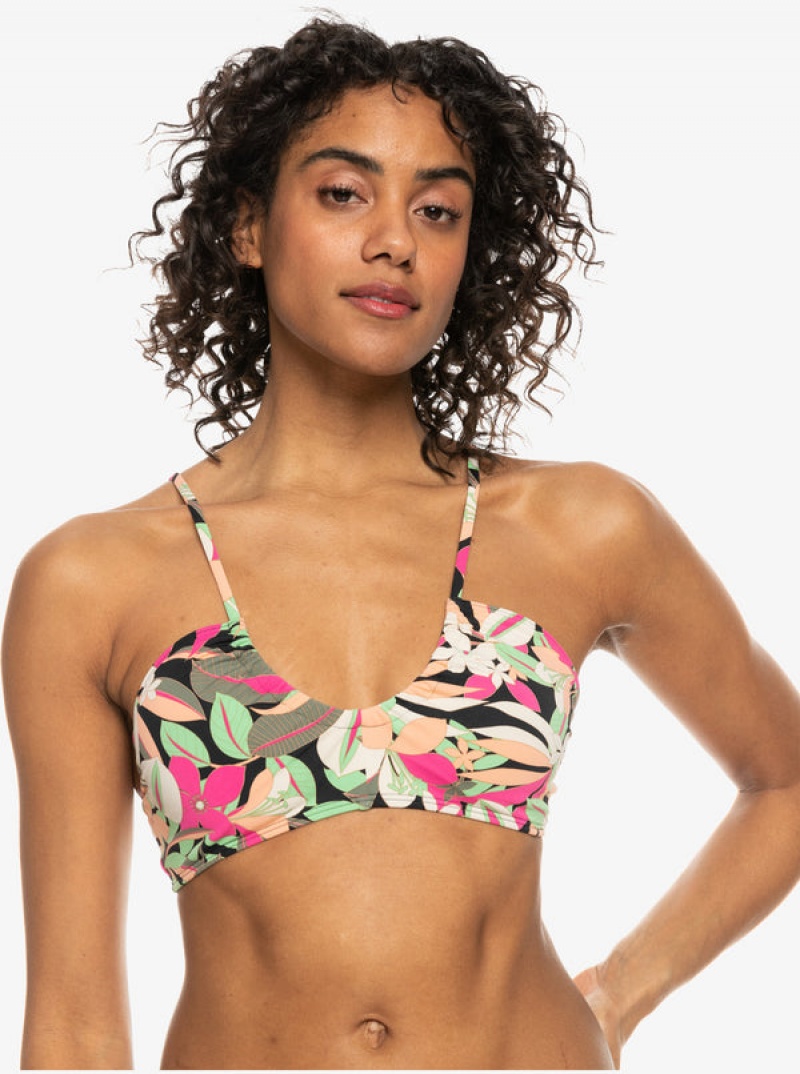 Roxy Printed Beach Classics Bra Bikini Tops | OAVU-65217