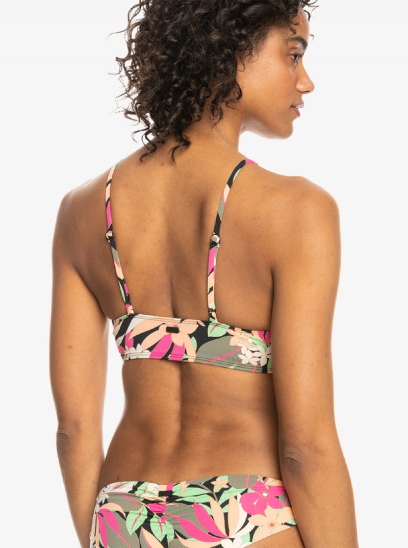 Roxy Printed Beach Classics Bra Bikini Tops | OAVU-65217