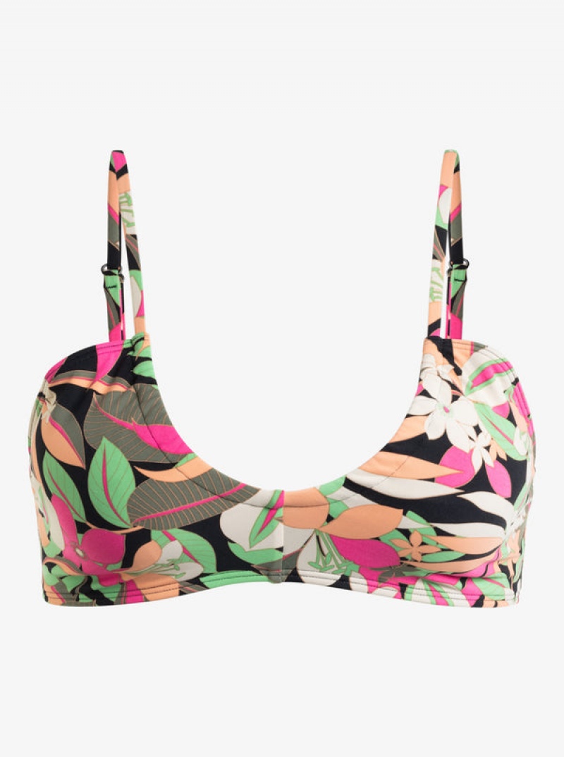 Roxy Printed Beach Classics Bra Bikini Tops | OAVU-65217