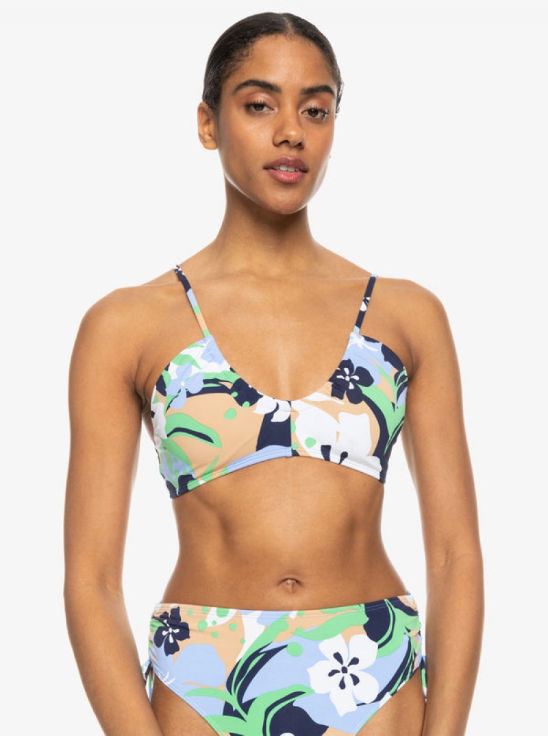 Roxy Printed Beach Classics Bra Bikini Tops | TMDF-07859