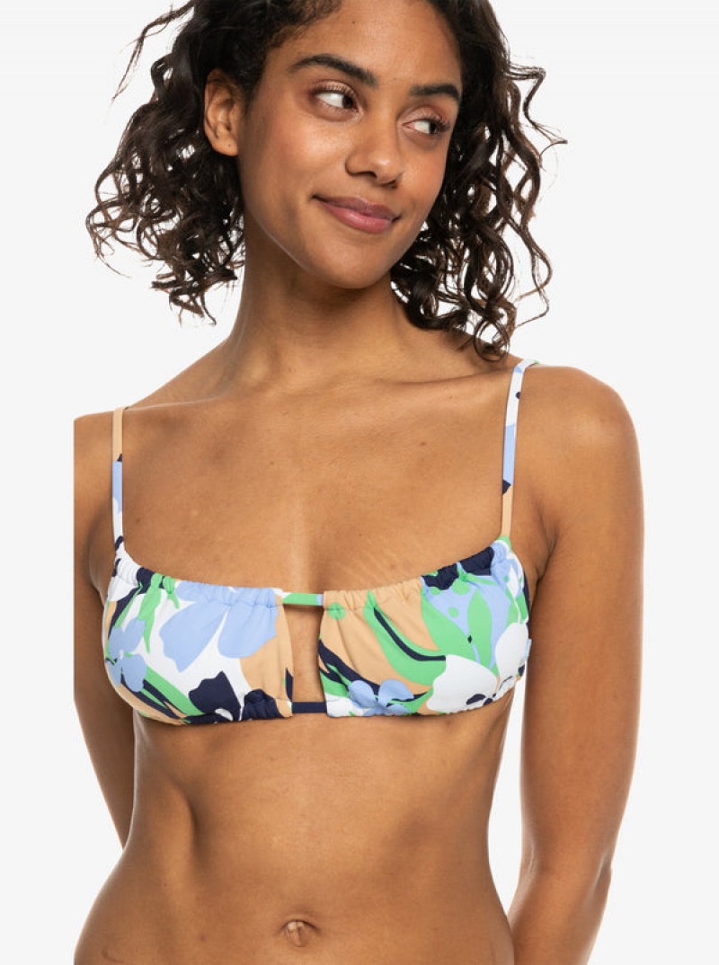 Roxy Printed Beach Classics Bralette Bikini Tops | YJEF-36812