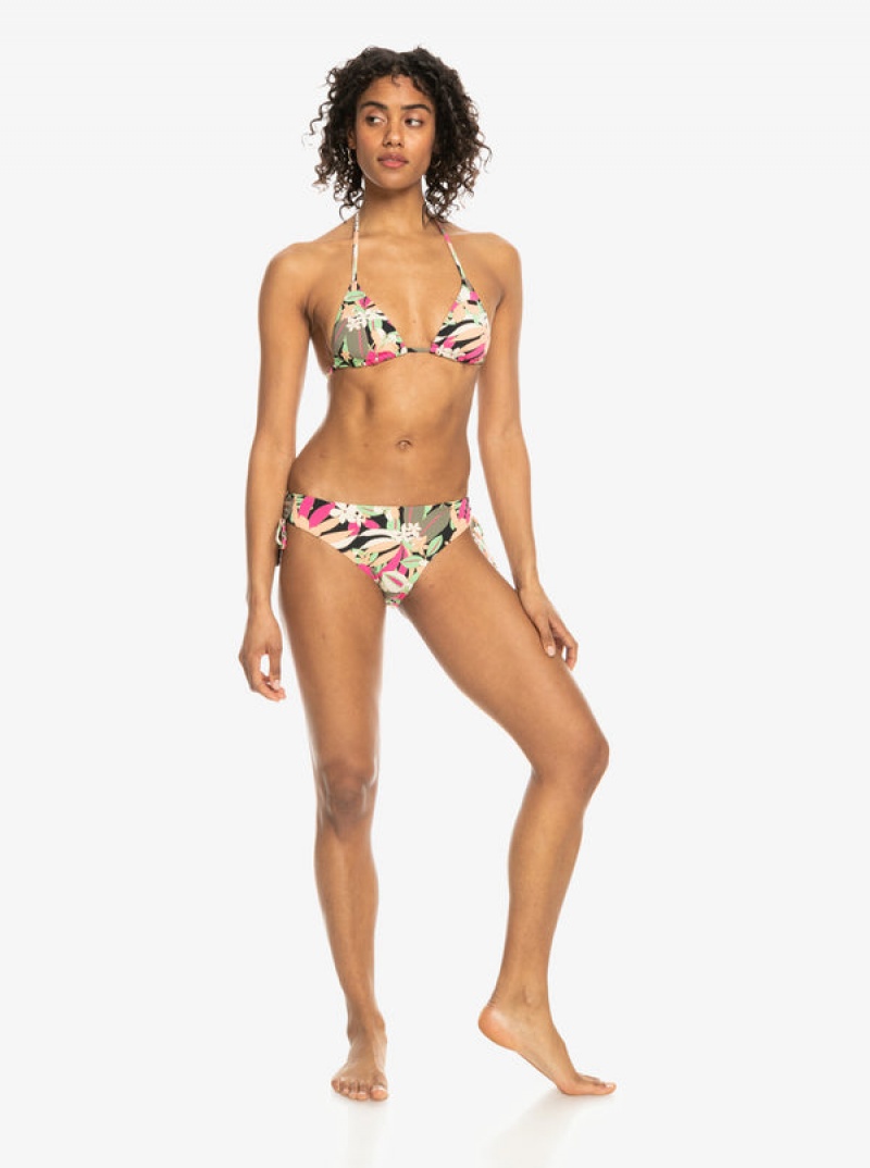 Roxy Printed Beach Classics Hipster Side-Tie Bikini Bottoms | PTMF-07512