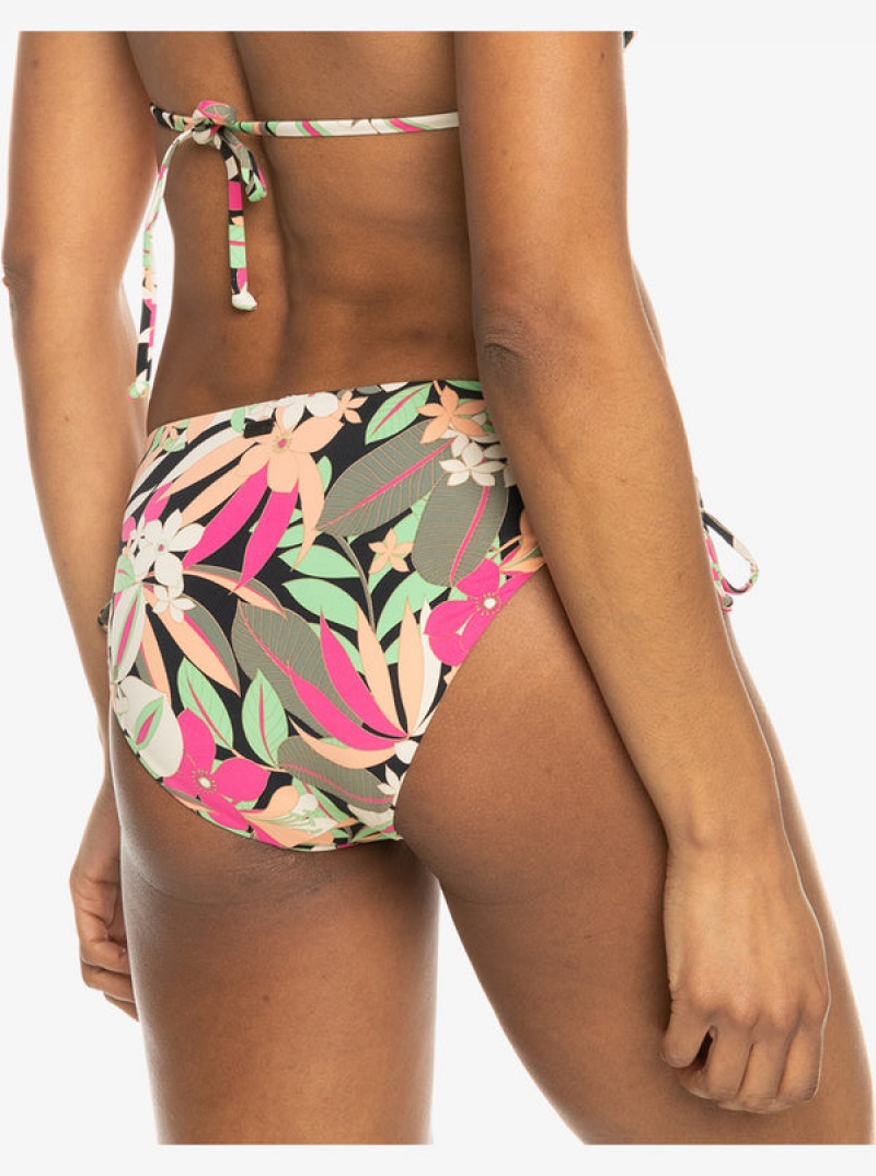 Roxy Printed Beach Classics Hipster Side-Tie Bikini Bottoms | PTMF-07512