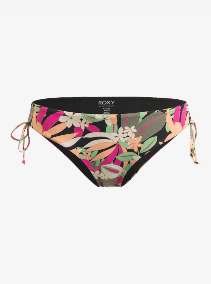 Roxy Printed Beach Classics Hipster Side-Tie Bikini Bottoms | PTMF-07512