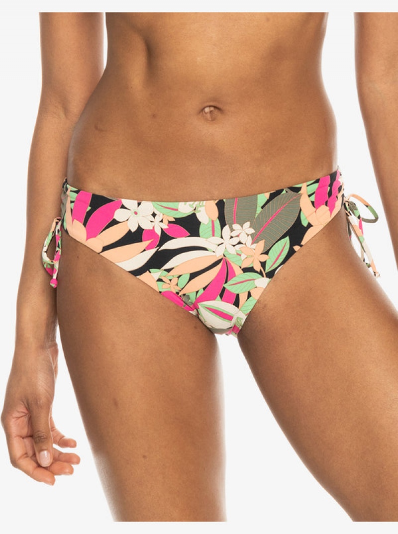 Roxy Printed Beach Classics Hipster Side-Tie Bikini Bottoms | PTMF-07512