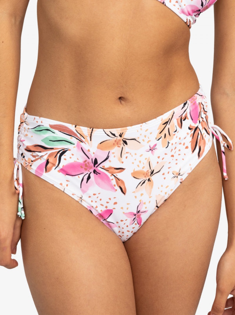 Roxy Printed Beach Classics Moderate Side-Tie Bikini Bottoms | JERH-34890