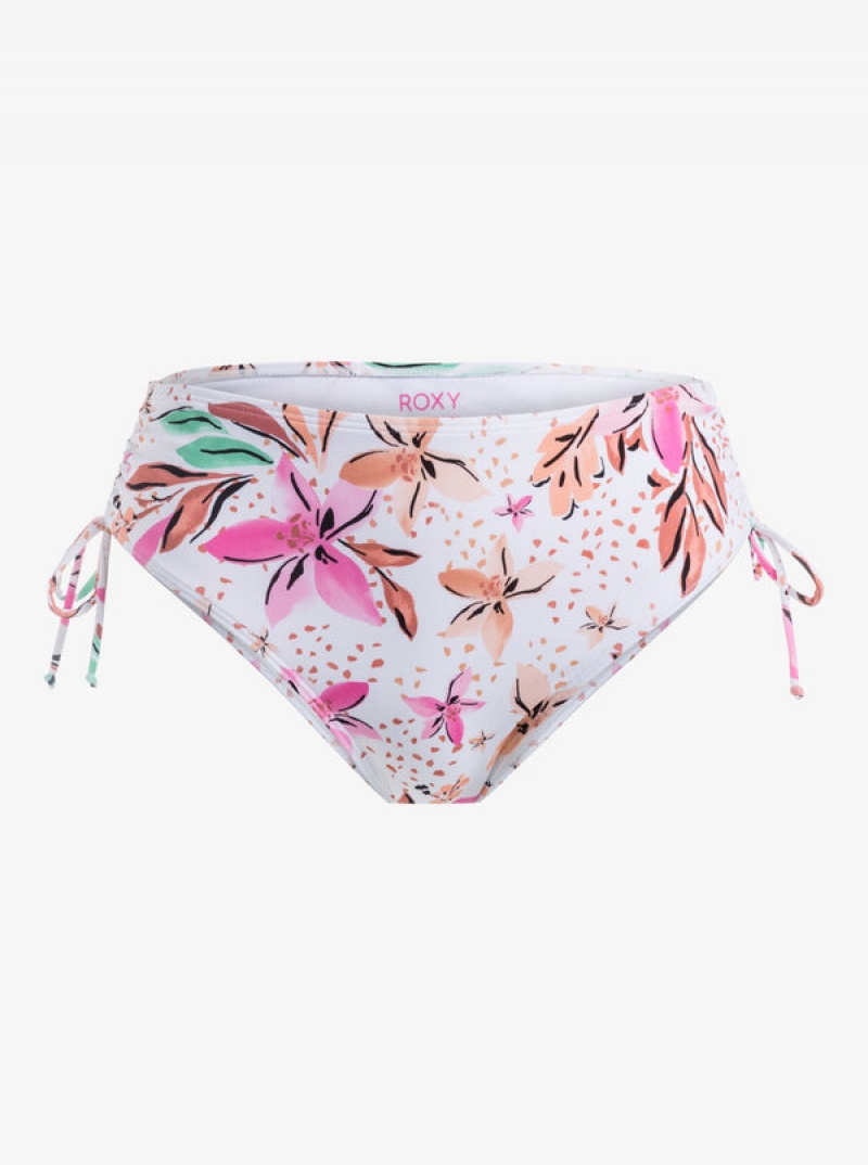 Roxy Printed Beach Classics Moderate Side-Tie Bikini Bottoms | JERH-34890