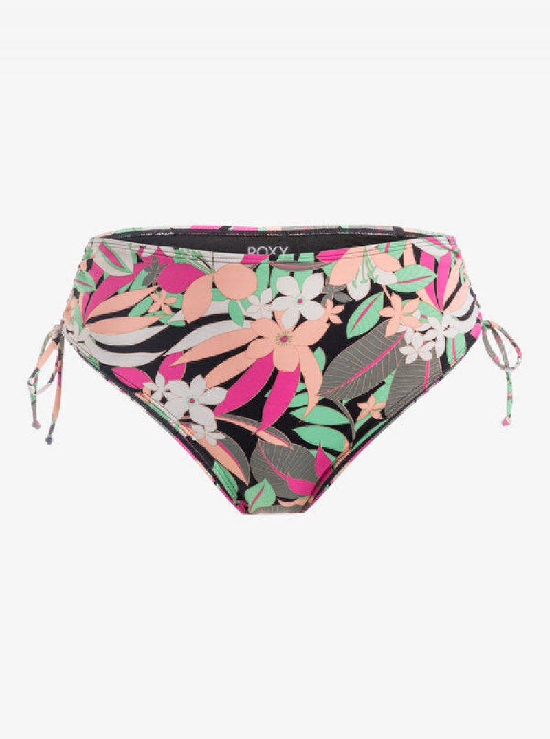 Roxy Printed Beach Classics Moderate Side-Tie Bikini Bottoms | ZCNS-96342