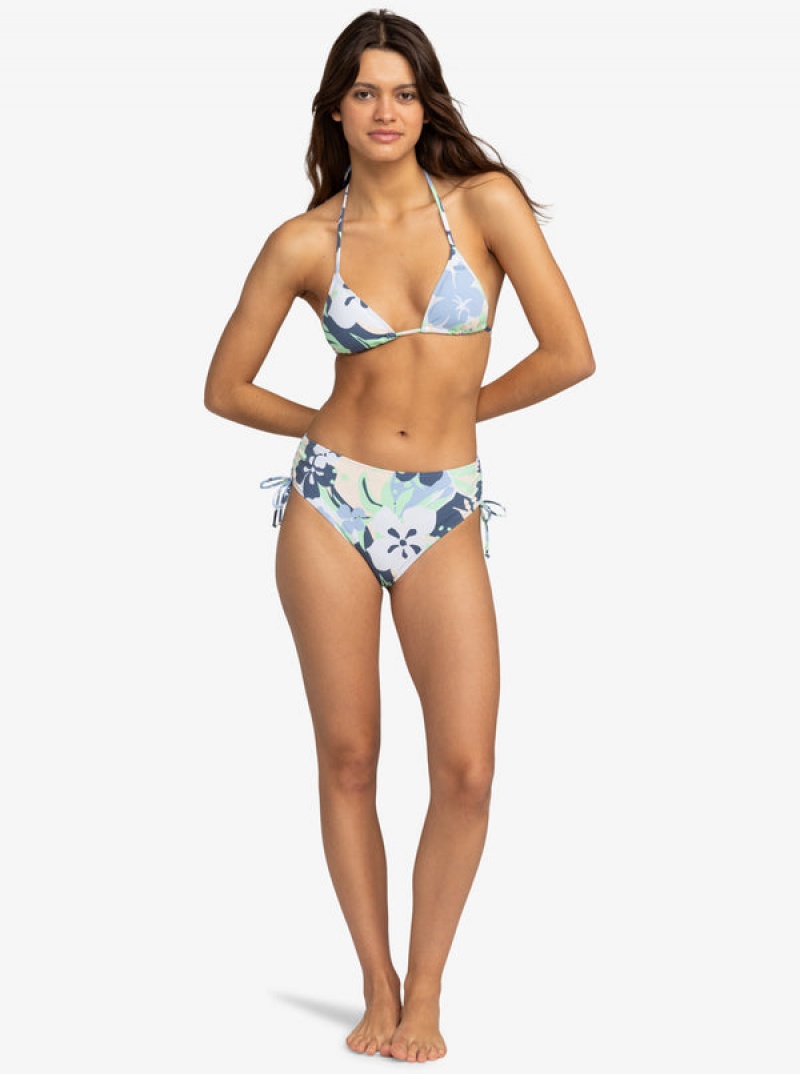 Roxy Printed Beach Classics Moderate Side-Tie Bikini Bottoms | NOHM-71235