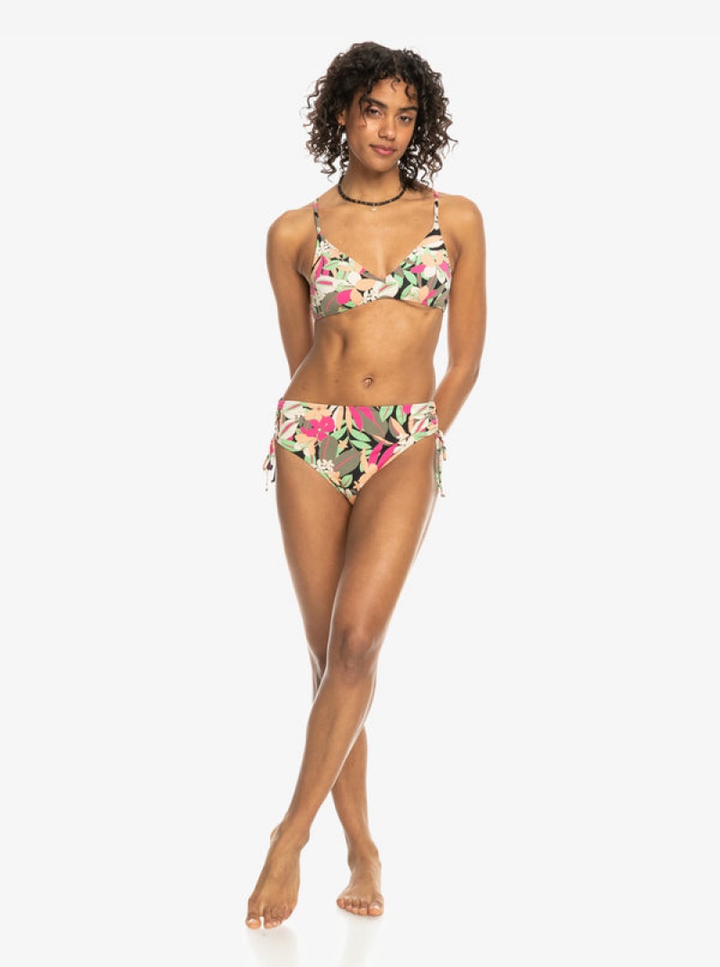 Roxy Printed Beach Classics Strappy Bra Bikini Tops | CHJZ-03165