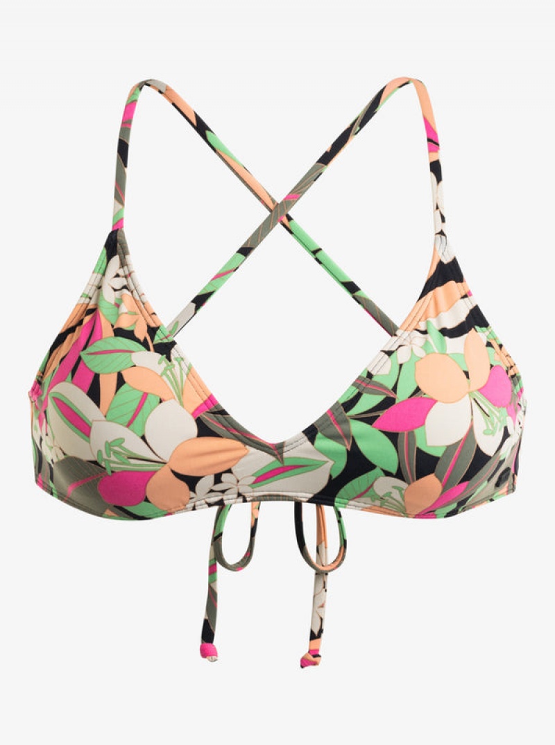 Roxy Printed Beach Classics Strappy Bra Bikini Tops | CHJZ-03165