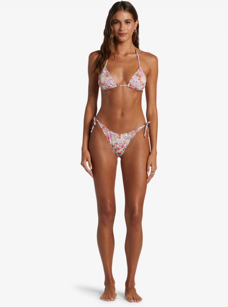 Roxy Printed Beach Classics Tiki Triangle Bikini Tops | EUJF-72193