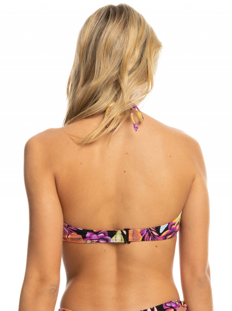 Roxy Printed Beach Classics Triangle Bikini Tops | OKCL-15230