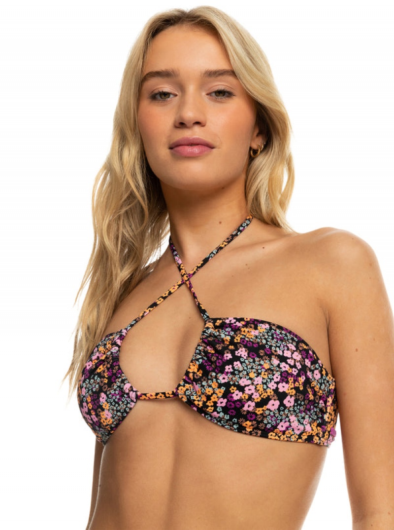 Roxy Printed Beach Classics Triangle Bikini Tops | IUKZ-97052