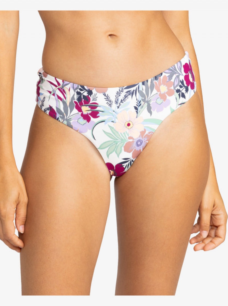 Roxy Printed Beach Classics V-Shape Cheeky Bikini Bottoms | XULN-70612