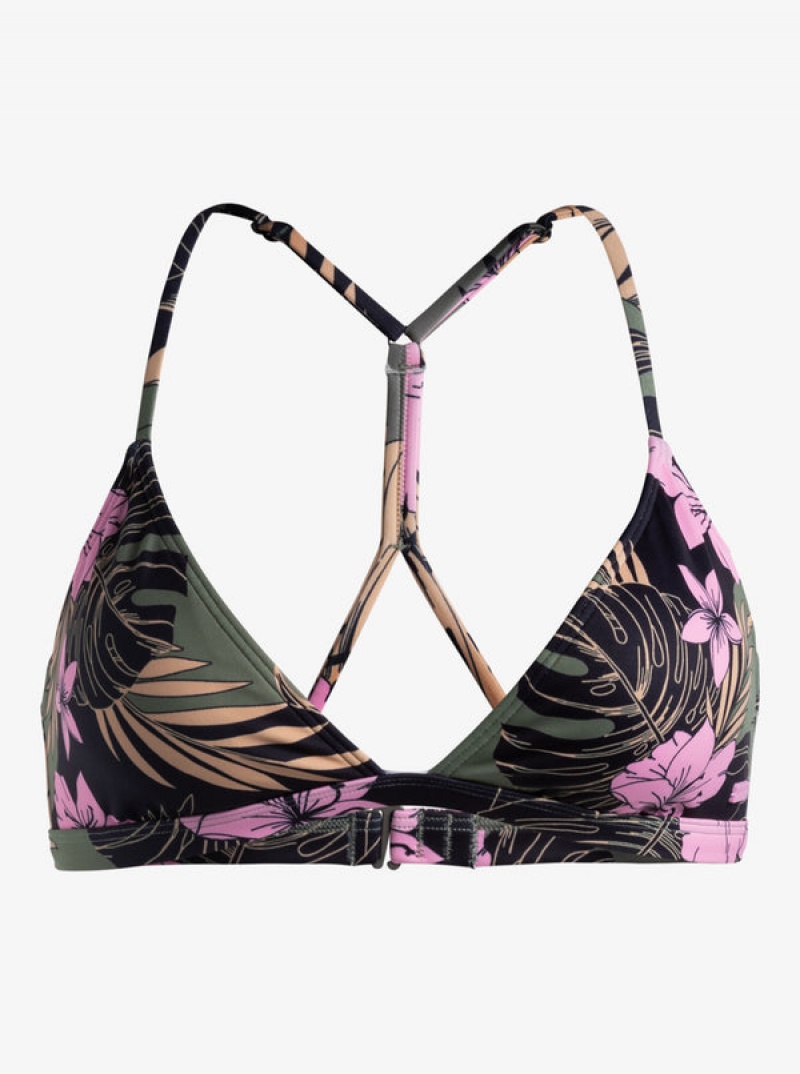 Roxy Pro The Cut Back Fixed Triangle Bikini Tops | OTGE-85632