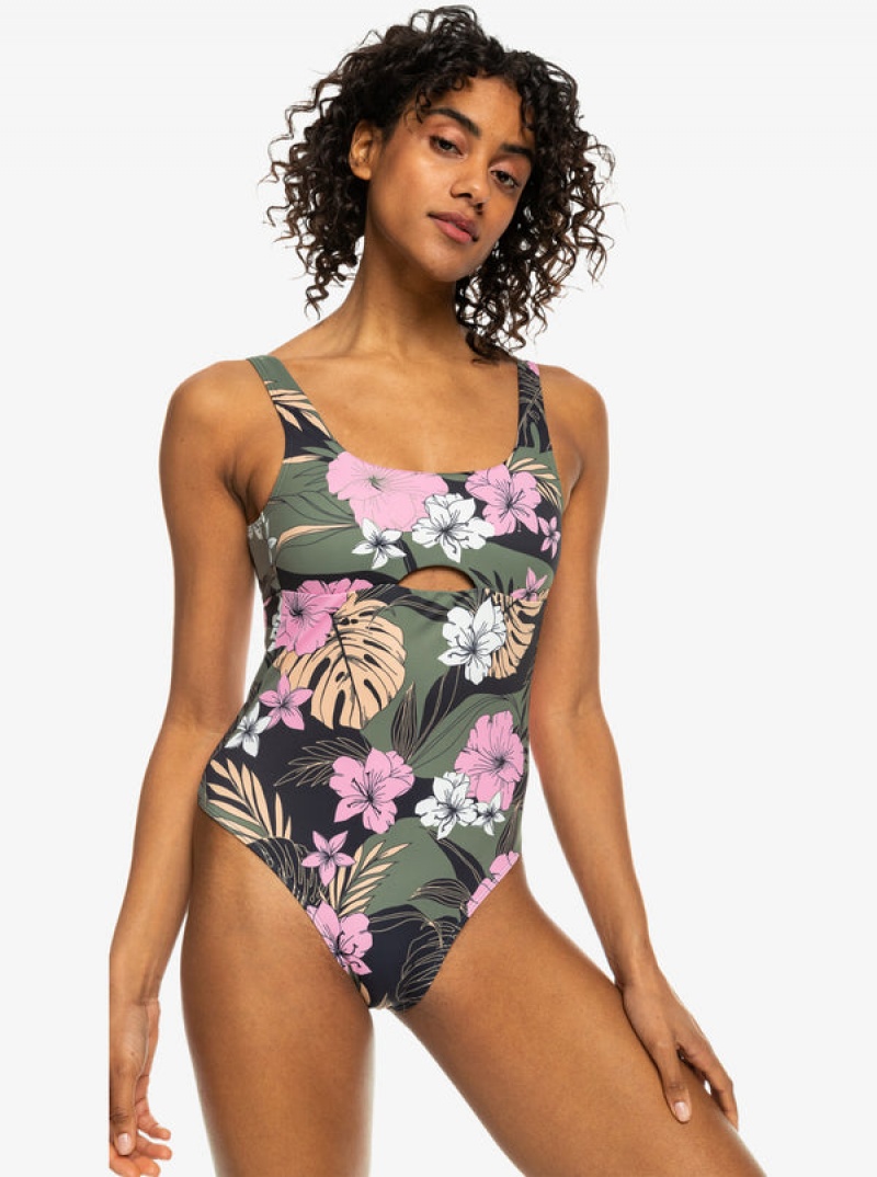 Roxy Pro The Double Line One-Piece Swimsuits | YOSK-92046