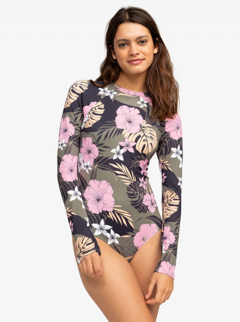 Roxy Pro The Overhead Long-Sleeve Swimsuits | PFUS-91064