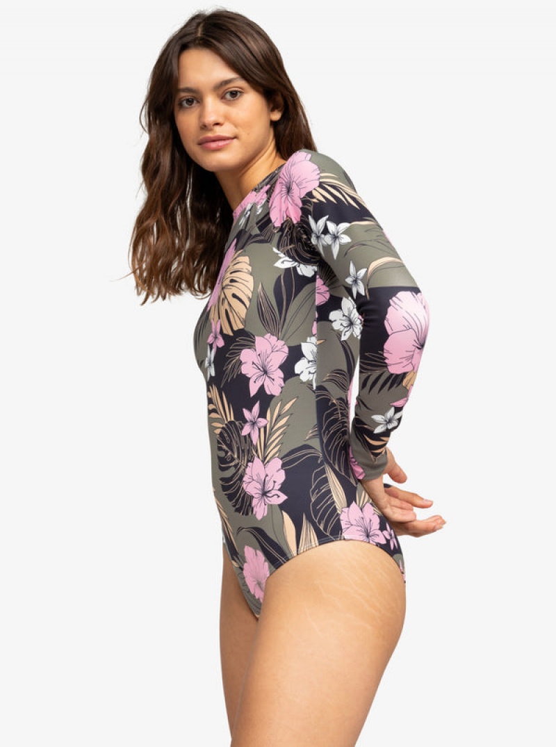 Roxy Pro The Overhead Long-Sleeve Swimsuits | PFUS-91064