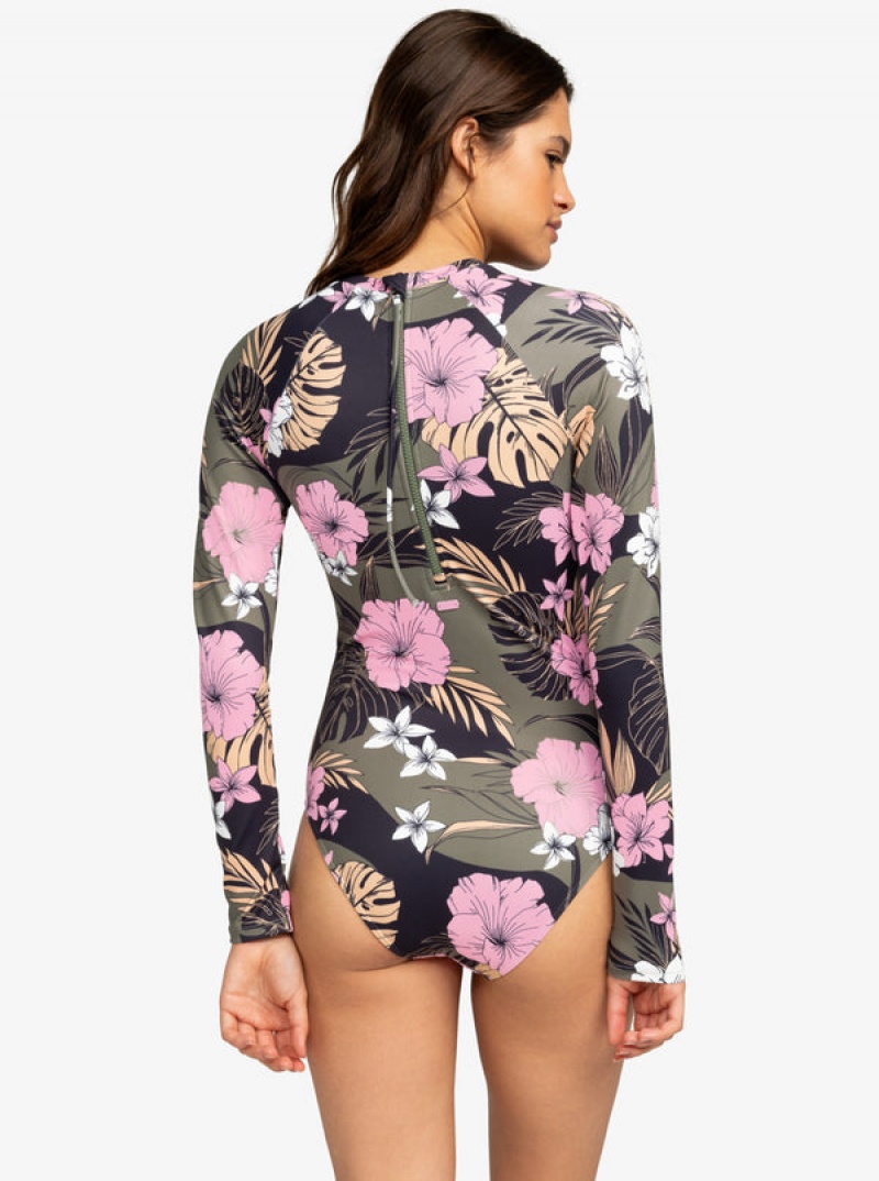 Roxy Pro The Overhead Long-Sleeve Swimsuits | PFUS-91064