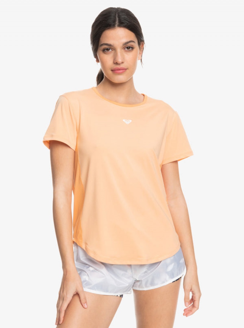 Roxy Pure Pursuit Mesh Tee Knit T Shirts | 32954OPMT