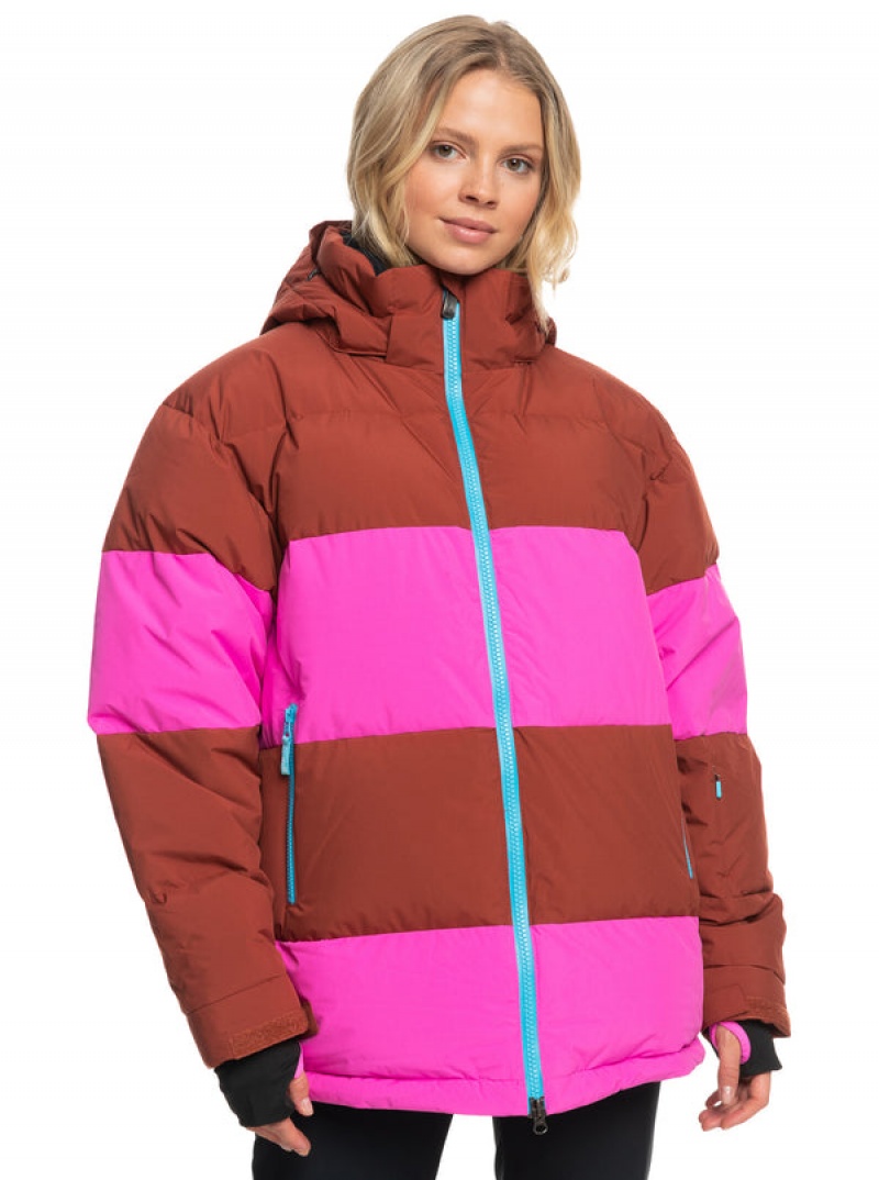 Roxy ROWLEY Block Puffer Technical Snowboard Jackets | NSCQ-91386