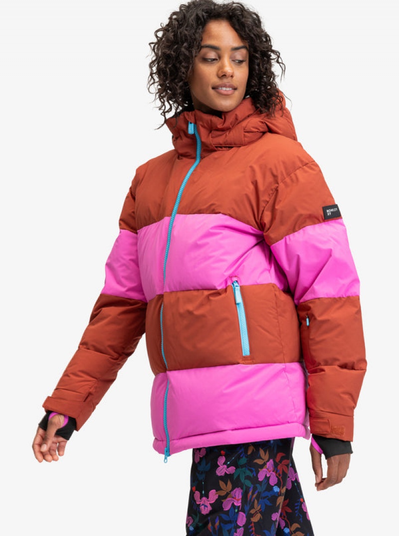 Roxy ROWLEY Block Puffer Technical Snowboard Jackets | NSCQ-91386