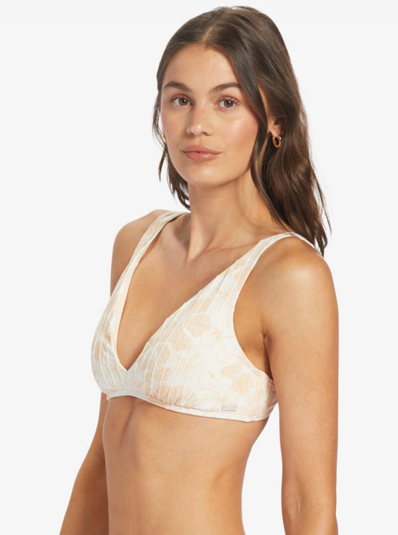 Roxy Rib Love The Oceana V Bikini Tops | CNMQ-39286