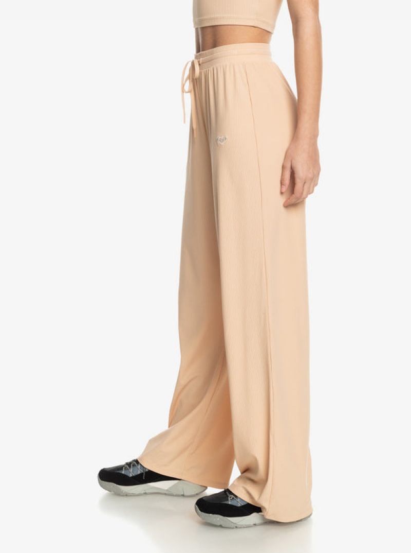 Roxy Rise & Vibe Rib Wide Leg Loungewear | RBEH-21059