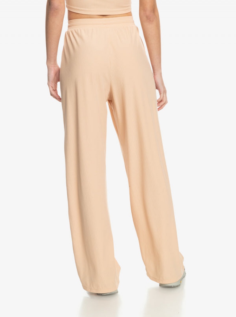 Roxy Rise & Vibe Rib Wide Leg Loungewear | RBEH-21059