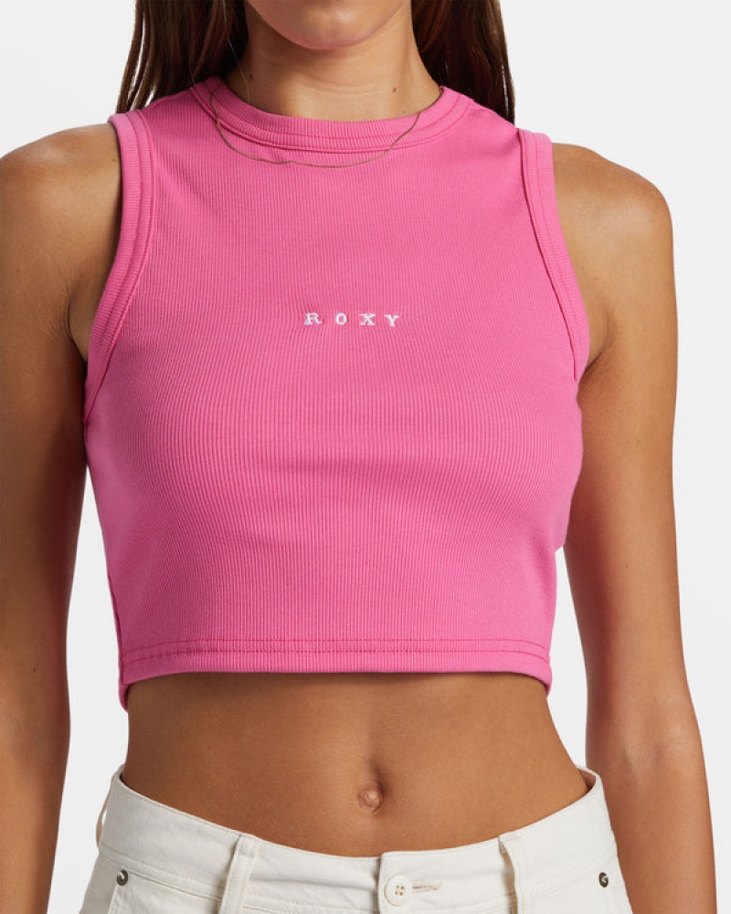 Roxy Roxify Fitted Ribbed Tanks | 17260KQRB