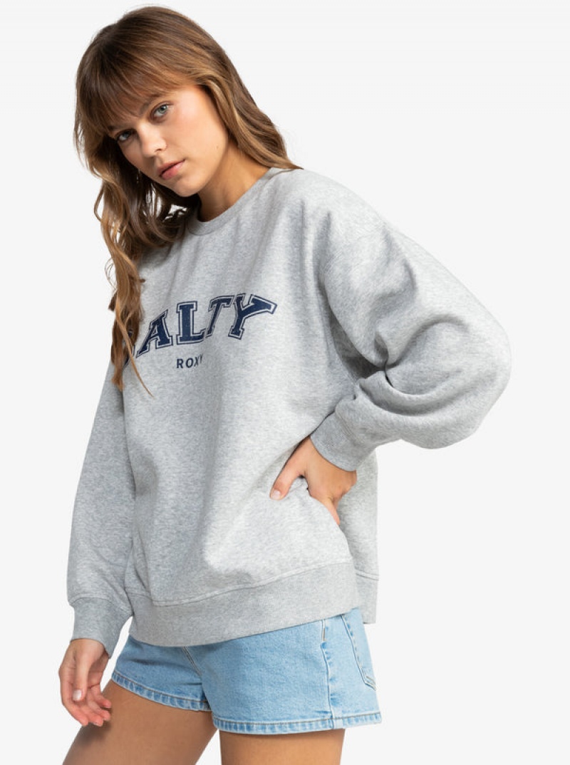 Roxy Salty Morning Hike Crew Neck Hoodie | NBWP-14386