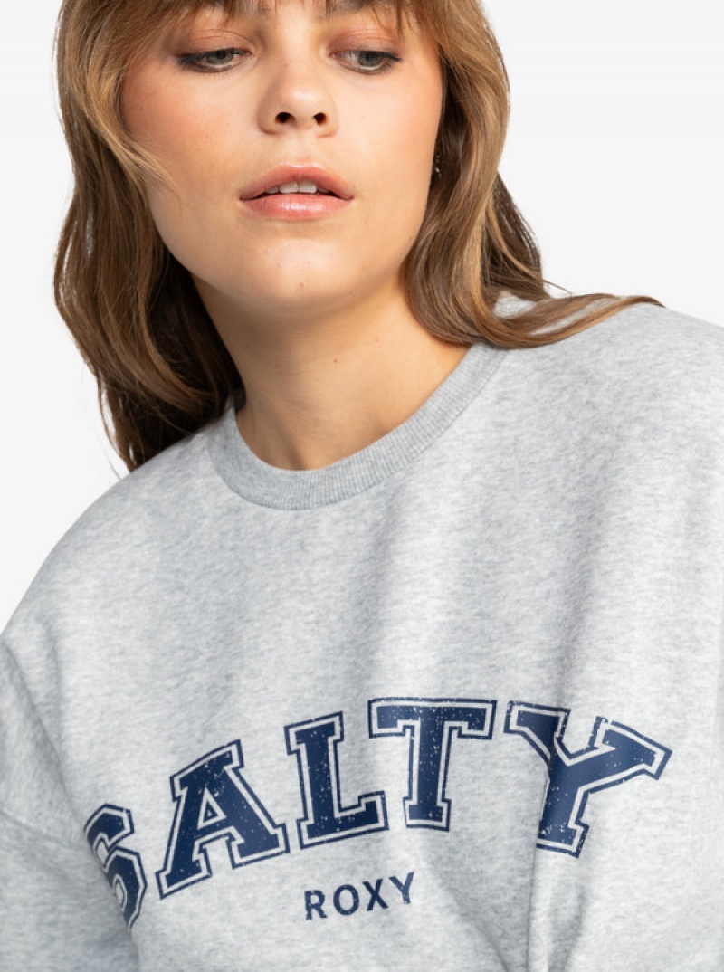 Roxy Salty Morning Hike Crew Neck Hoodie | NBWP-14386